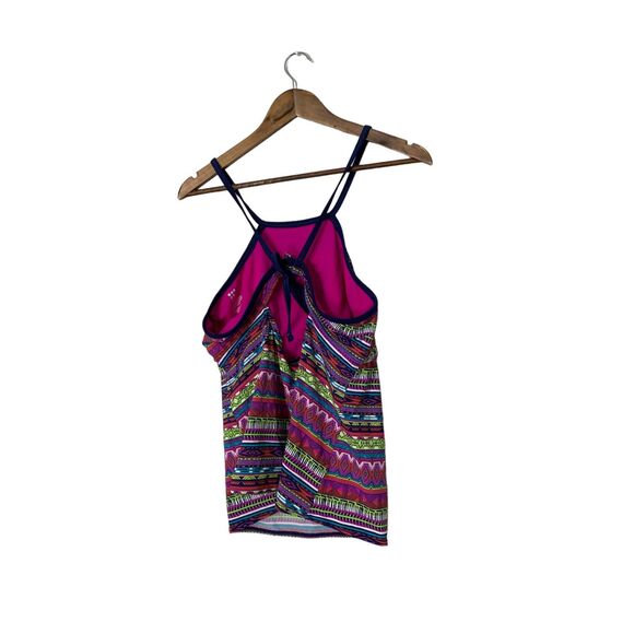 Title Nine Pink Geometric Tankini Set Womens Sz L/XL Full Coverage Swimsuit - Picture 8 of 13
